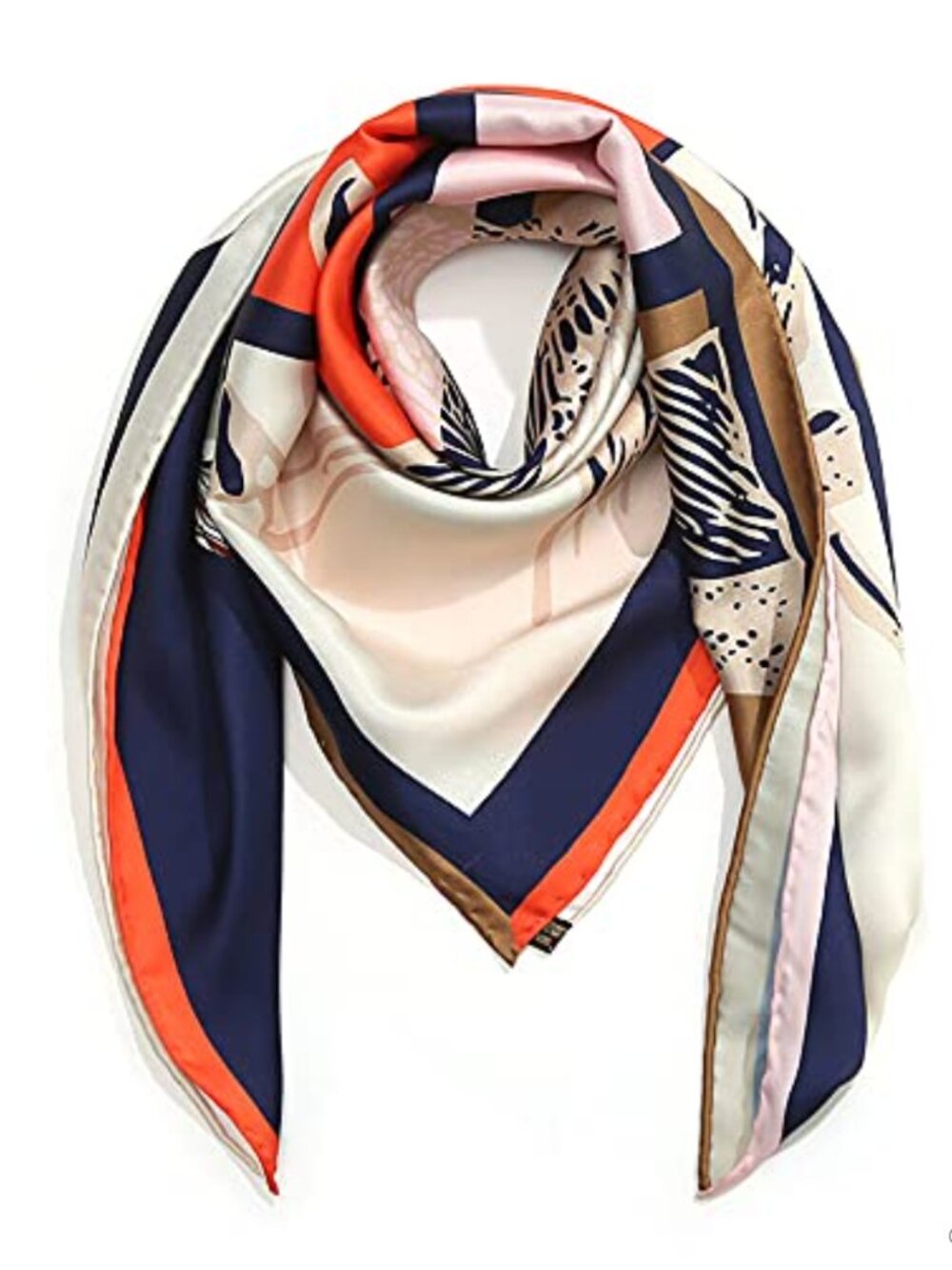 100% Mulberry Silk 35" Square Scarf Hair Wrap Bandana Gift Boxed